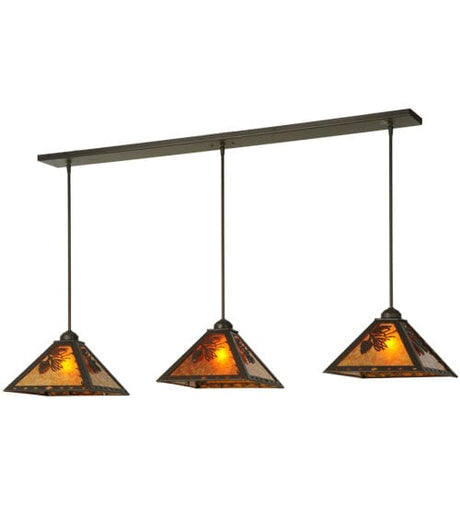 Shaded Pines 54" 3 Light Pendant