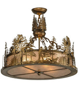 Quail Hunt 24" Inverted Pendant