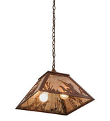 Quail Hunt 16" Square Pendant