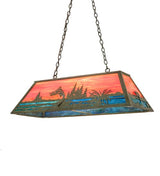 Jumping Trout 42" Oblong Pendant