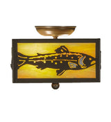 Jumping Trout 10" Square Flush Mount
