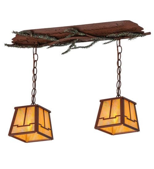 Pine Branches 26" 2 Light Island Pendant