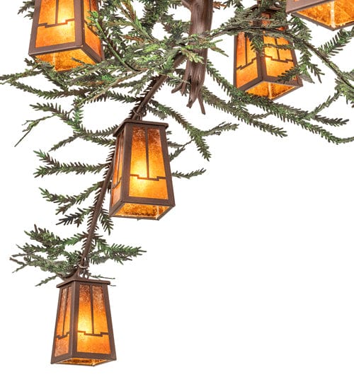Pine Branches 62" 15 Light Chandelier