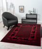 Highland Bear Red Area Rug