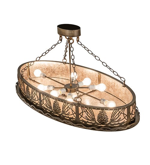 Mountain Pine 48" Oblong Semi Flush Mount