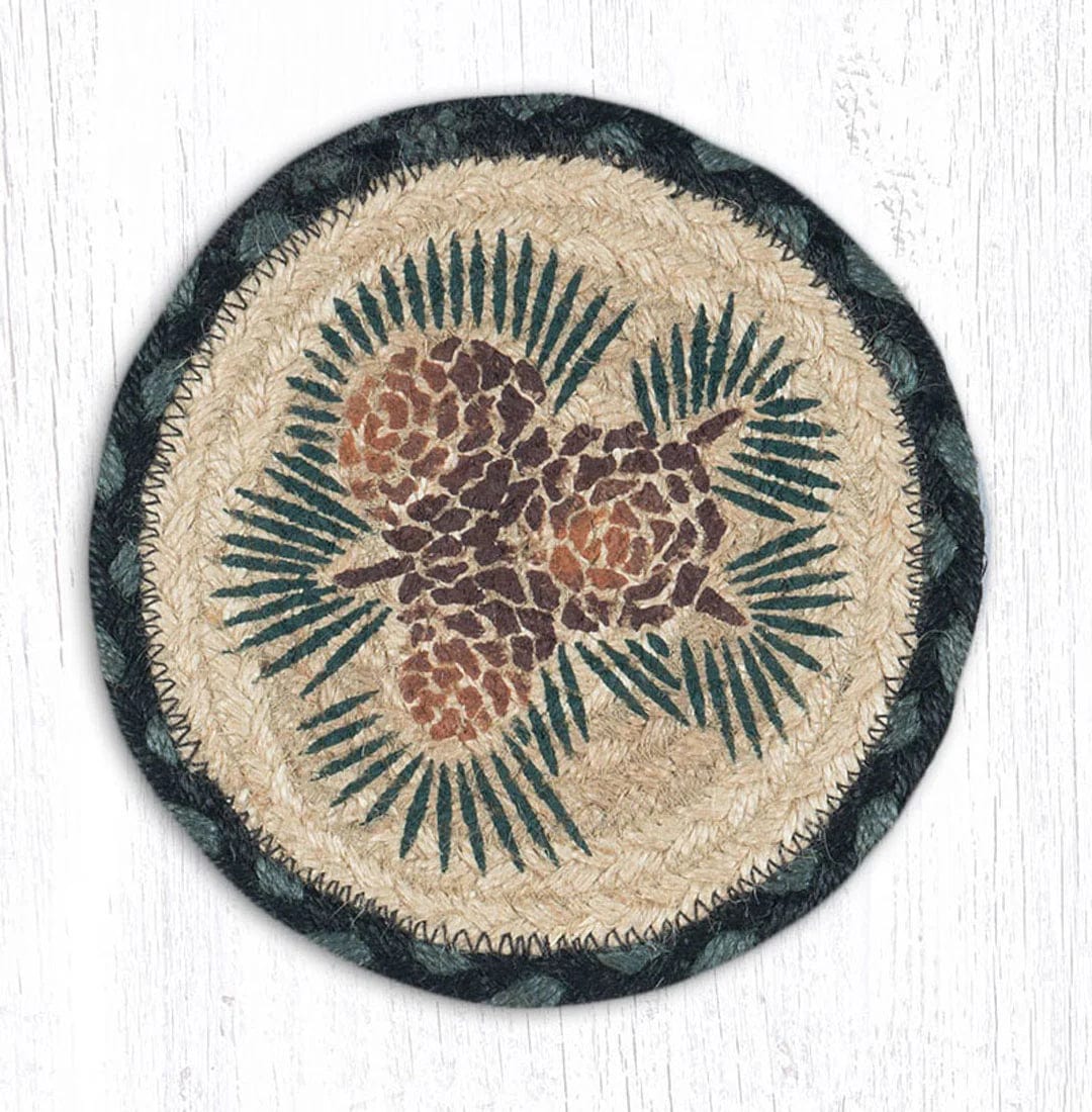 Pinecone Ring Round Large Coaster