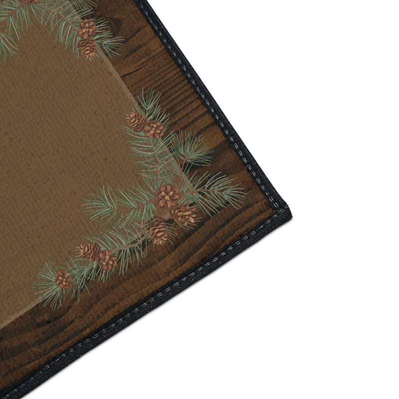 Wooded Pinecone Non-Slip Rug