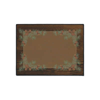 Wooded Pinecone Non-Slip Rug