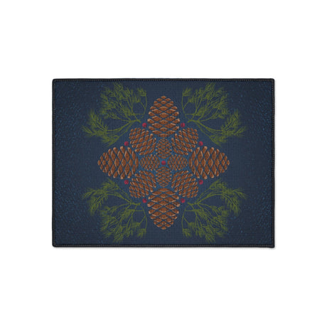 Blue Pinecone Non-Slip Rug