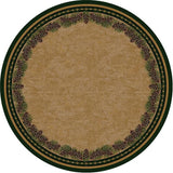 Just Pines 8' Round Area Rug