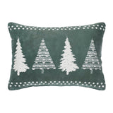 Green Tree Sequins Accent Pillow