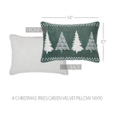 Green Tree Sequins Accent Pillow