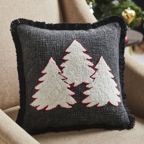 Triple Tree Woven Accent Pillow