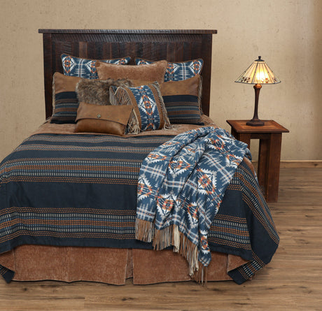 Bronco Blue Coverlet