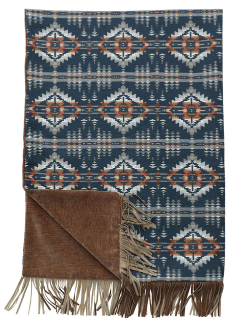 Bronco Blue Throw
