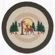 Full Moon Deer Printed Round Placemat