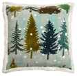 Snowfall Forest Plush Sherpa Pillow