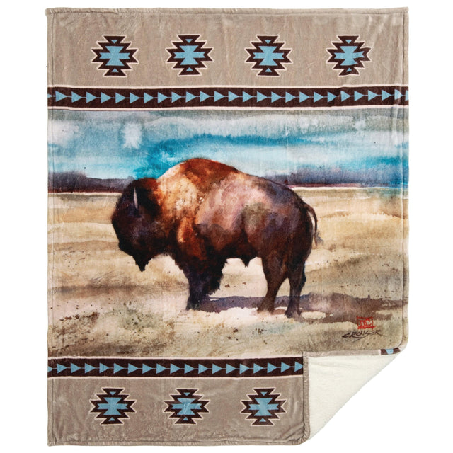 Buffalo Renegade Plush Sherpa Throw