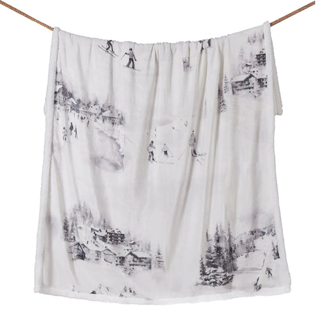 Ski Slopes Sherpa Throw