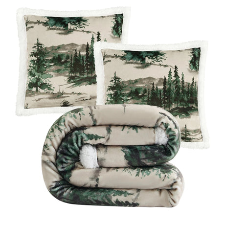 Balsam River Sherpa Throw Set