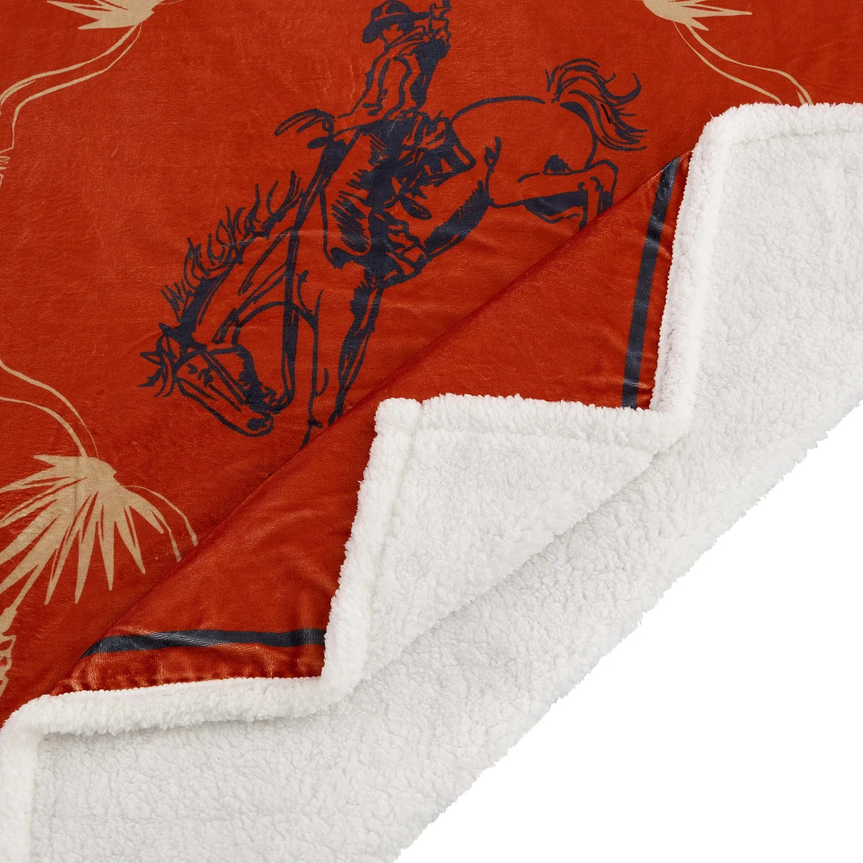 Lubbock Bronco Sherpa Throw