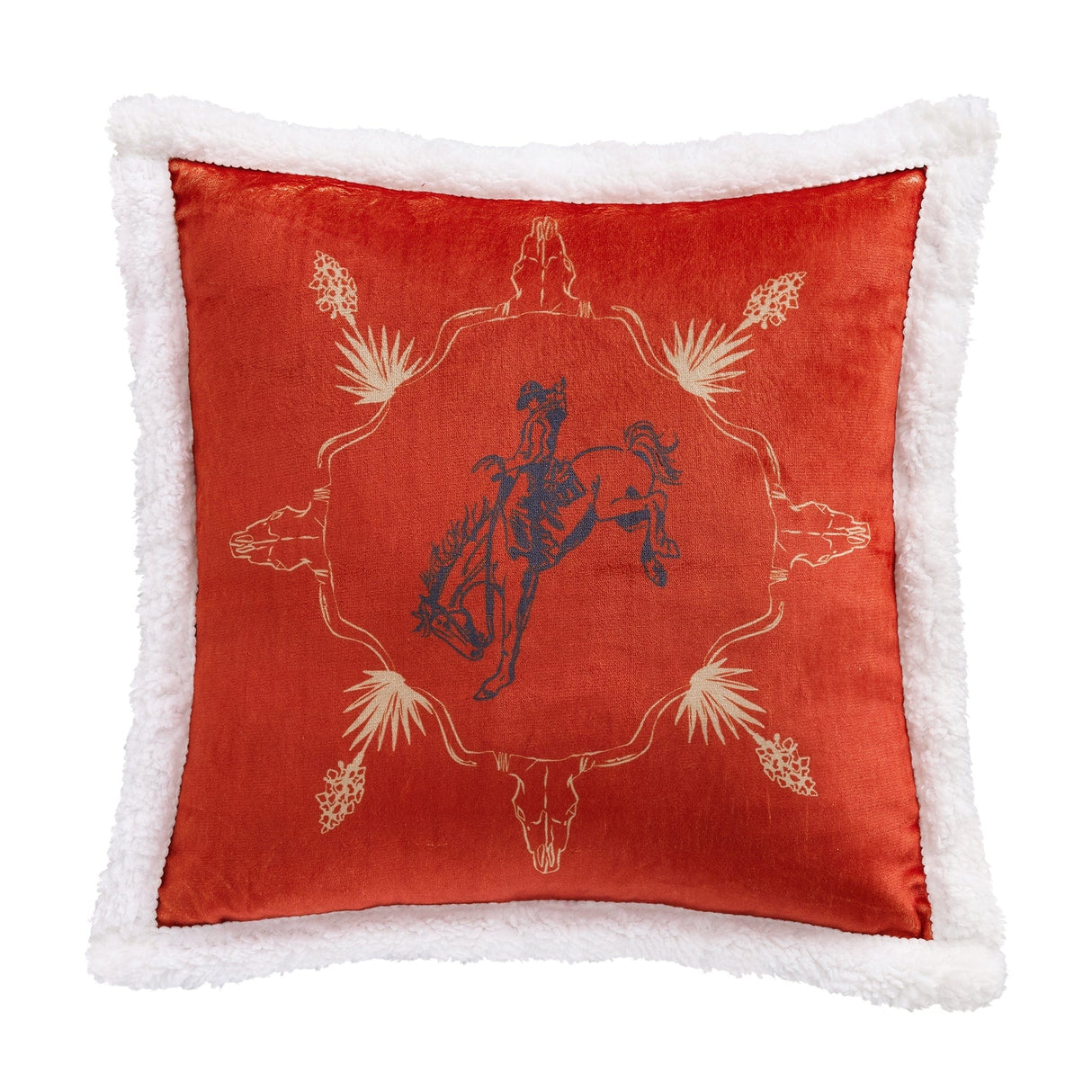 Lubbock Bronco Sherpa Pillow