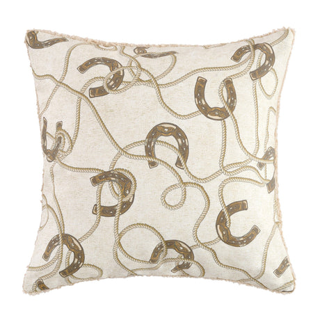 Pierre Horseshoe Teddy-Backed Pillow
