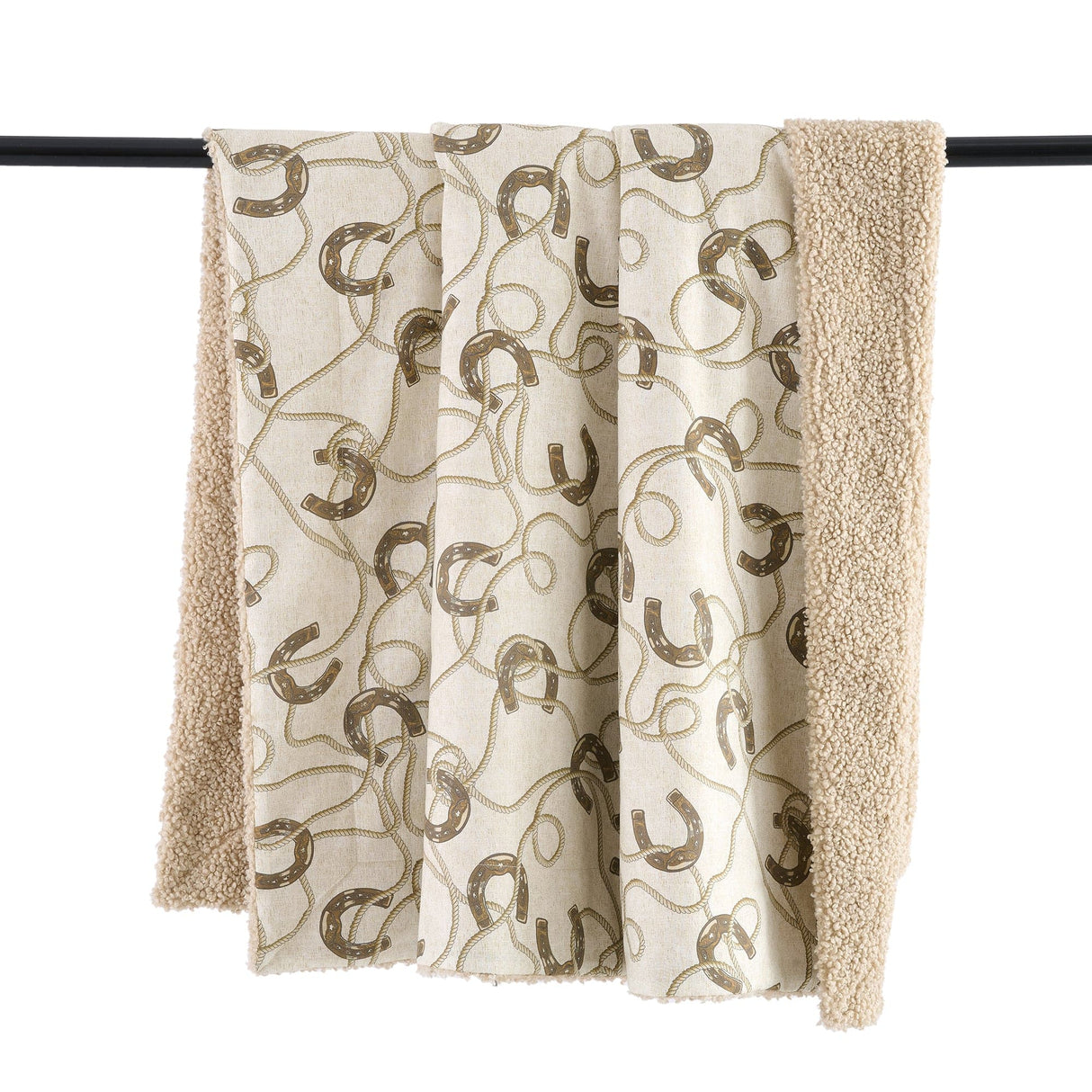 Pierre Horseshoe Teddy-Backed Throw