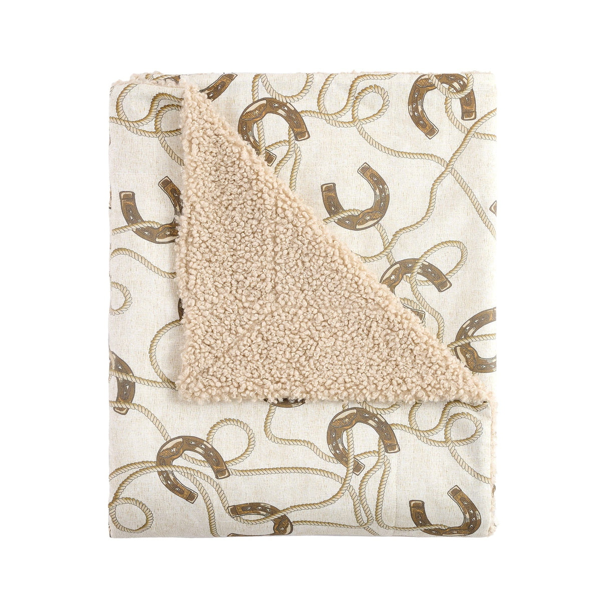 Pierre Horseshoe Teddy-Backed Throw