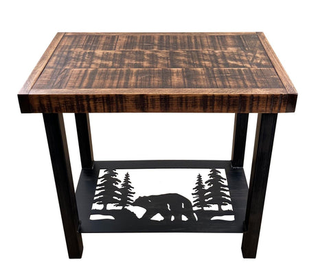 Rough Stain Bear Mountain End Table