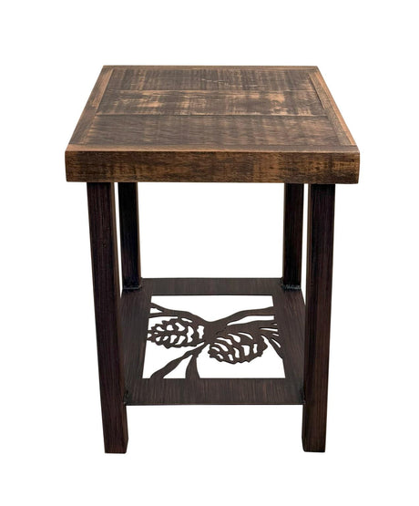 Rough Stain Pinecone End Table