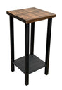 Rough Stain Drink Table With Shelf