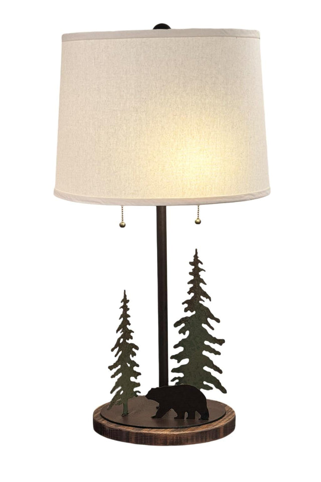 Rough Stain Bear Forest Table Lamp