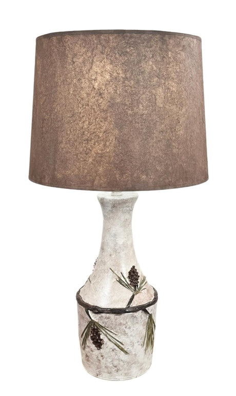 Pinecone Winter Vase Table Lamp