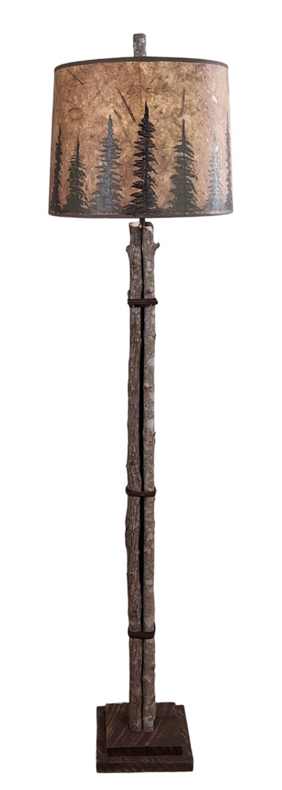 Rough Stain Stick Bundle Floor Lamp