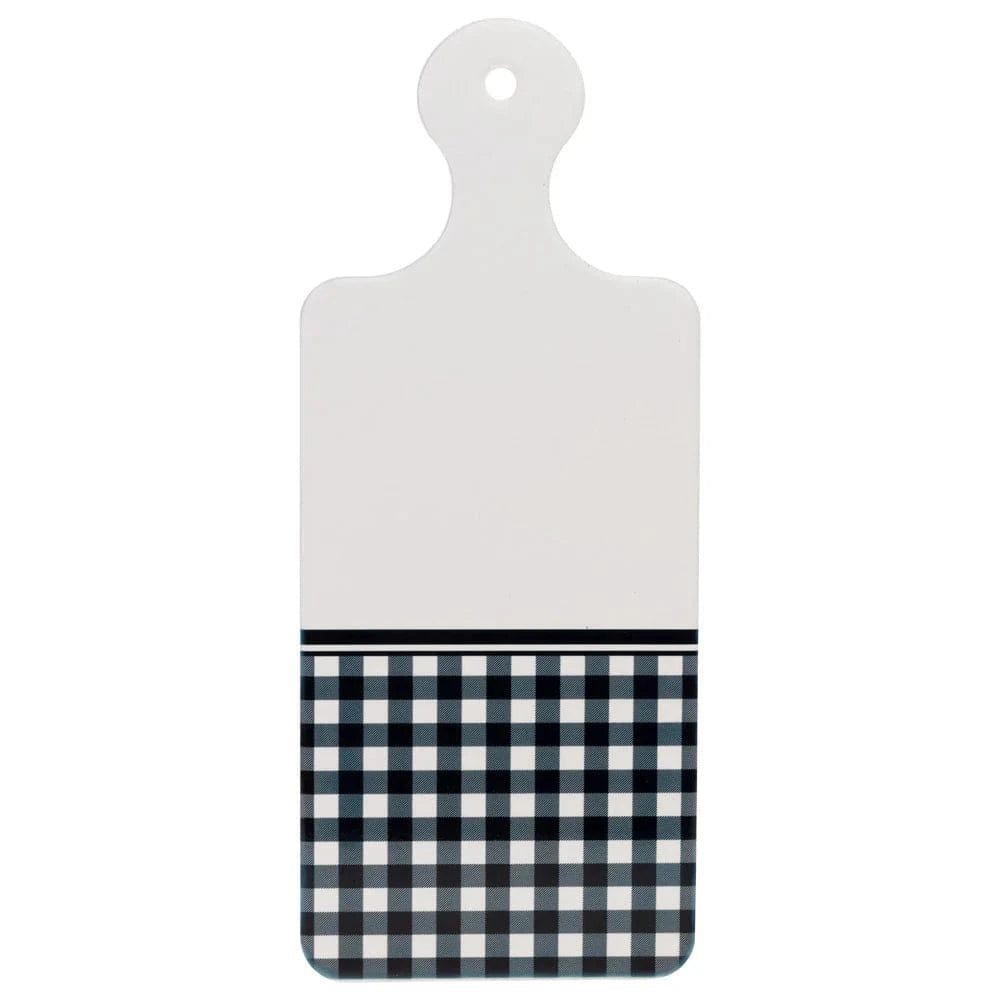 Classic Checkered Handled Trivet Tray