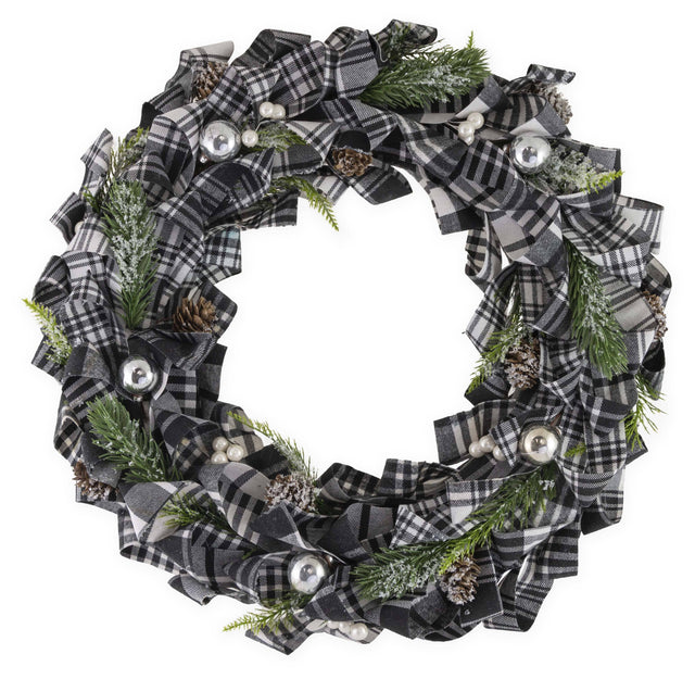 Classic Checkered Plaid Wreath