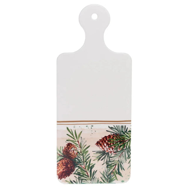 Pinecone & Branch Handled Trivet Tray