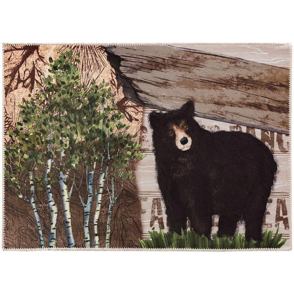 Black Bear Crossing Indoor/Outdoor Rug