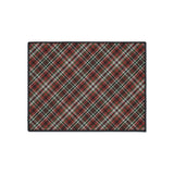 Red Green Scottish Tartan Plaid Non-Slip Rug
