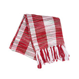 Red Weave Christmas Throw