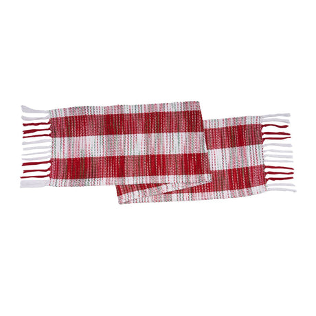 Red Weave Christmas Table Runner