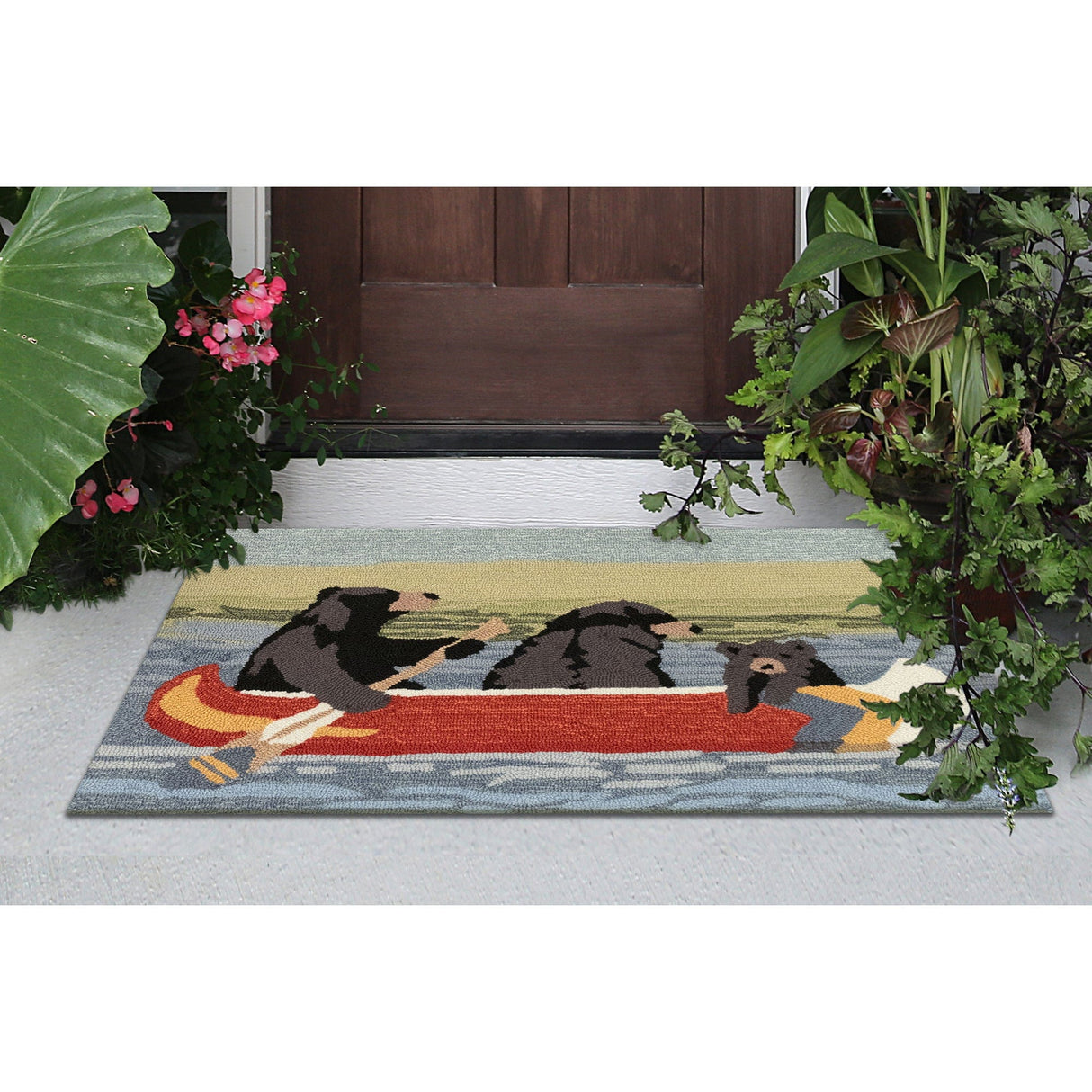 Are We Bear Yet Canoe Accent Rug