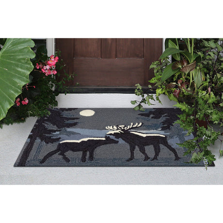 Moonlight Moose Accent Rug