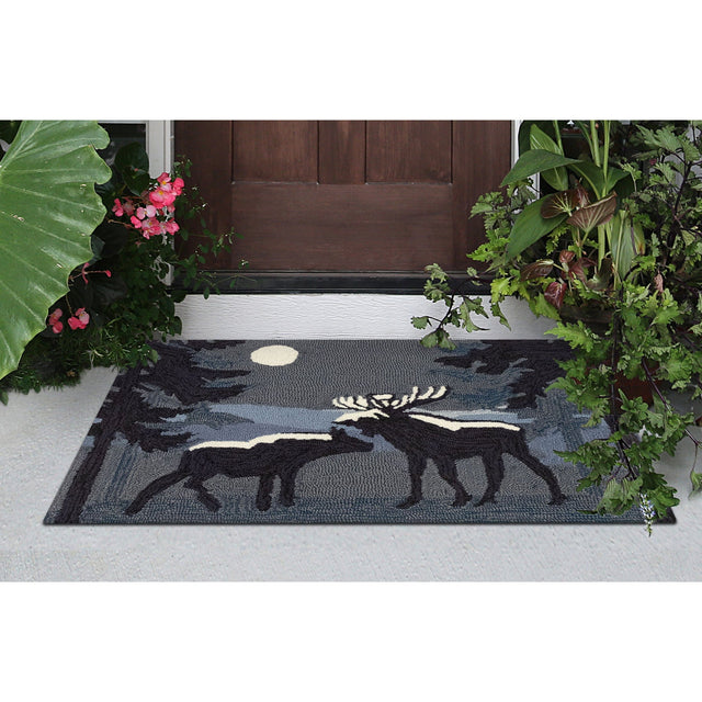 Moonlight Moose Accent Rug