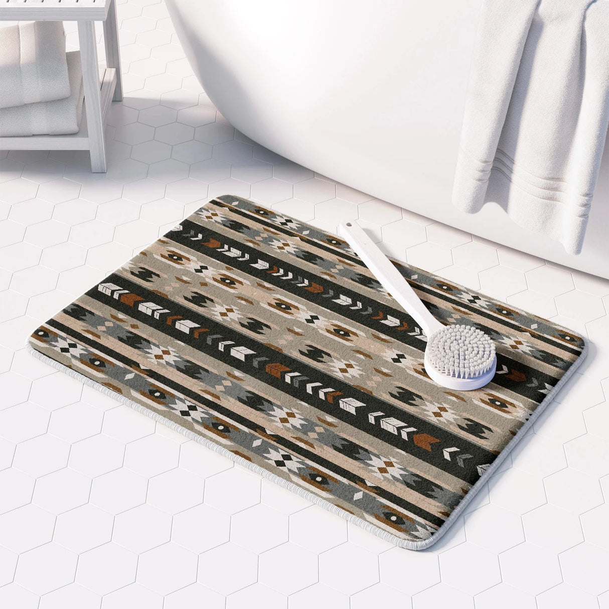 Canyon Echo Gray Memory Foam Rug