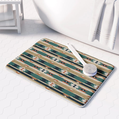 Canyon Echo Green Memory Foam Rug