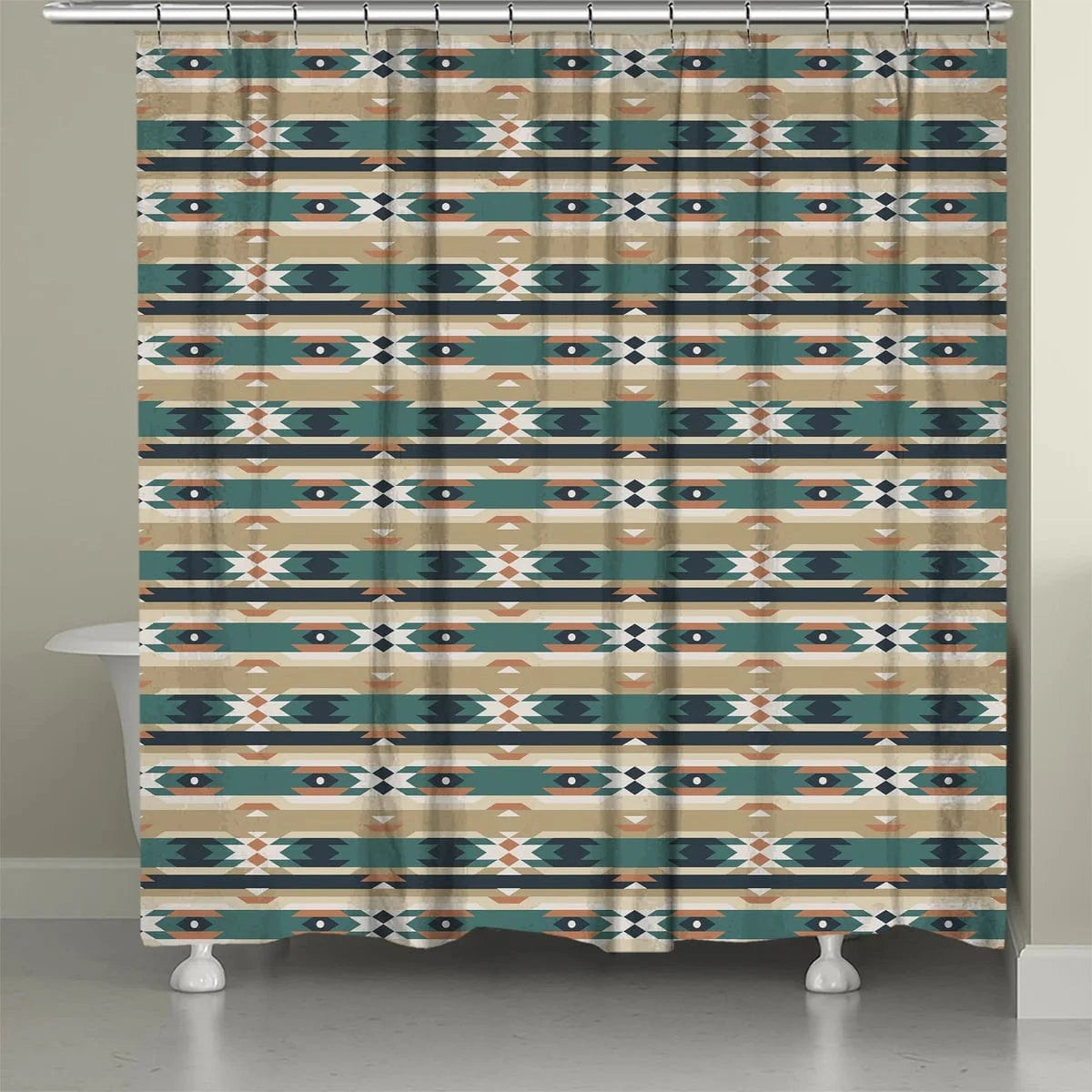 Canyon Echo Green Shower Curtain