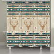 Canyon Echo Green Deer Shower Curtain