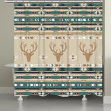 Canyon Echo Green Deer Shower Curtain